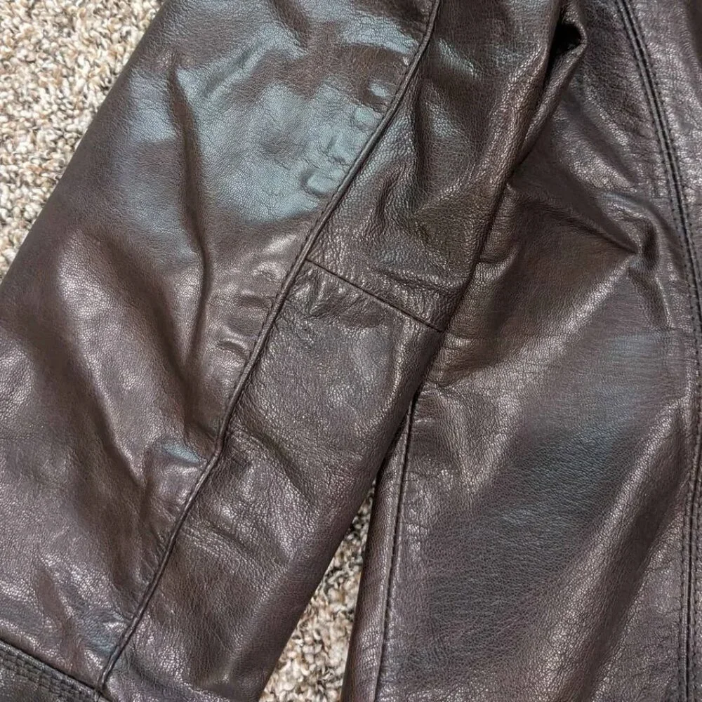 Wilsons Leather Vintage Jacket Size Medium Brown - Picture 8 of 10